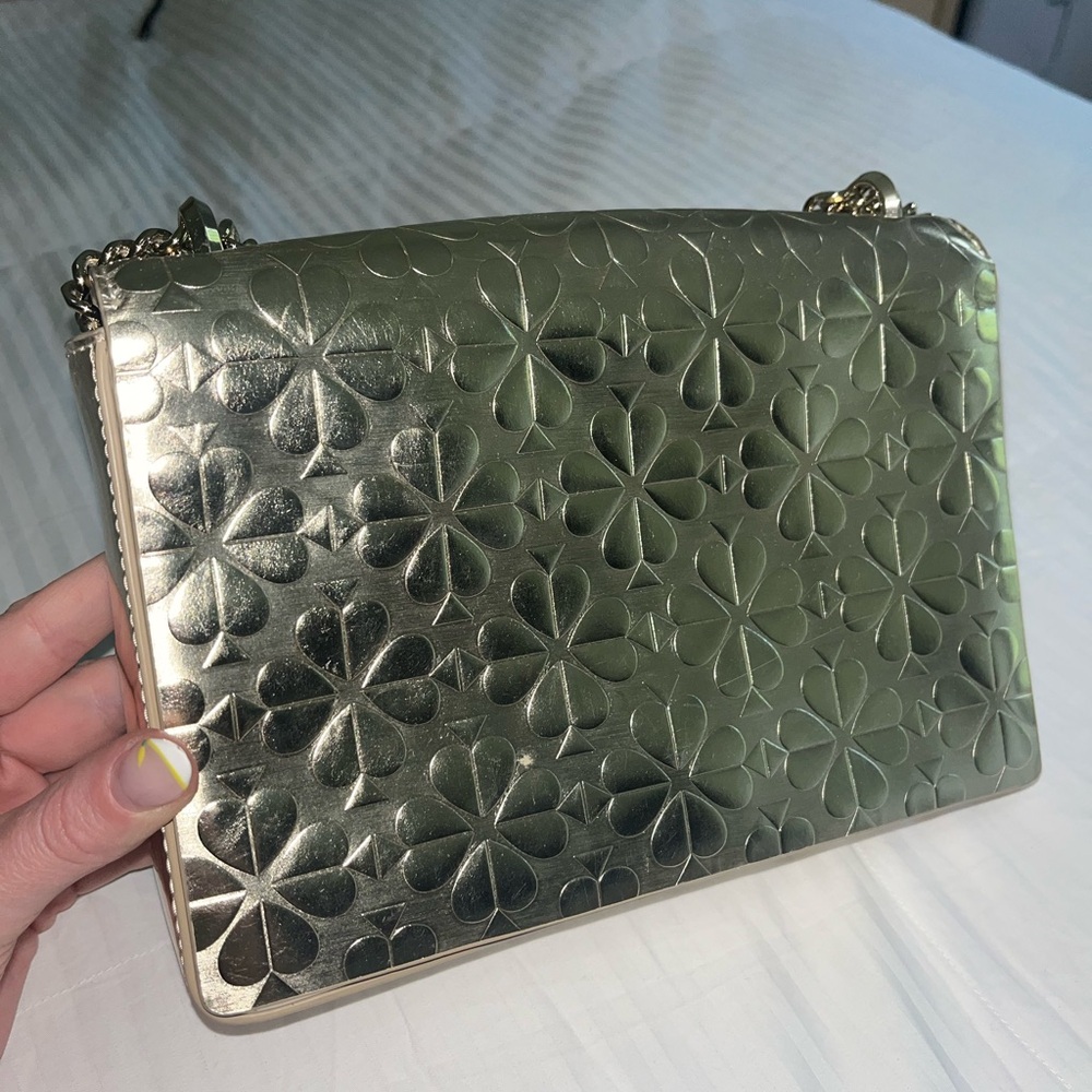 Kate Spade Gold Floral Crossbody Bag